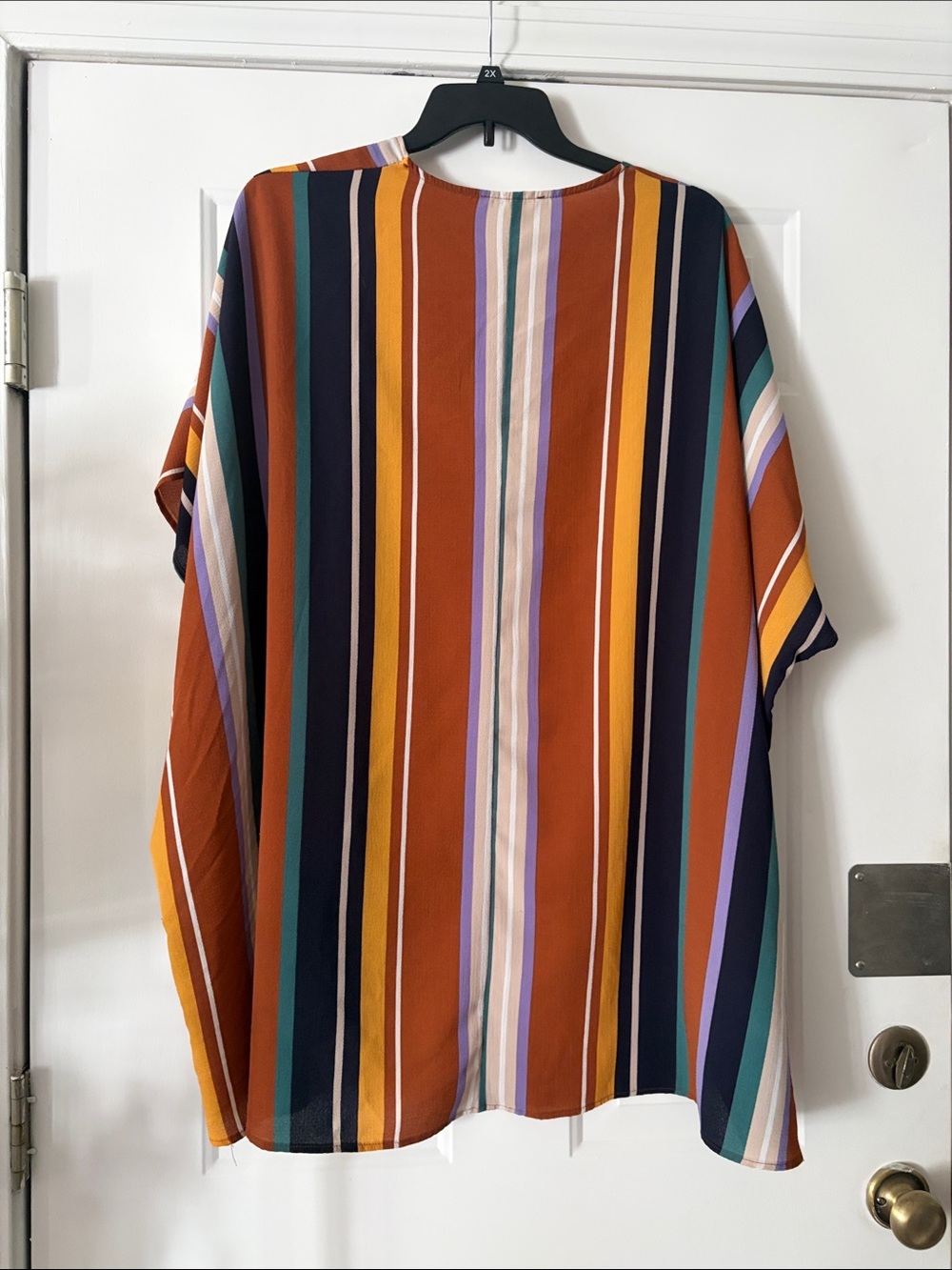 Striped Open-Front Kimono Multicolor - Picture 5 of 5
